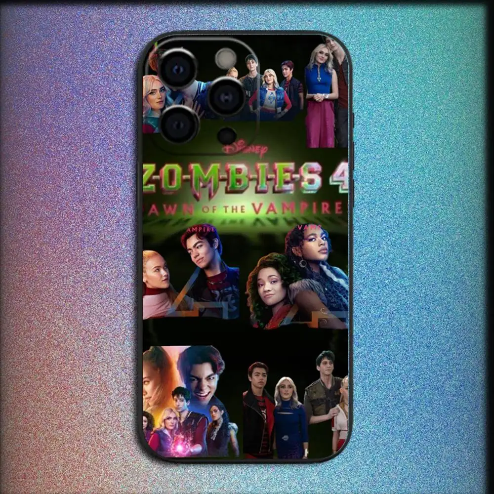 حافظة هاتف Z-Zombies 4 لهاتف iPhone 16,15,14,13,12,11,Pro,XS,Max,XR,Plus,E,SE4,غطاء أسود صغير مقاوم للصدمات