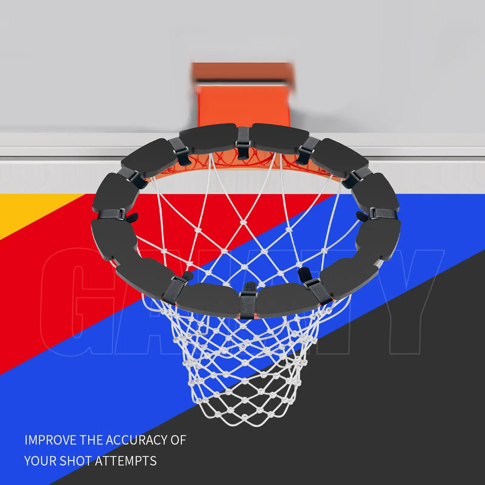 

Basketball Shooting Hoop Reducer Adjustable Training Net Removable Basketball Accessory for Indoor Outdoor Skill Development