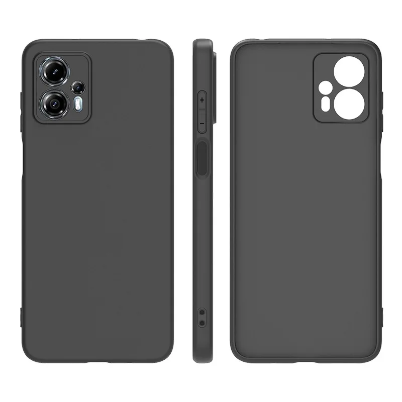 For Moto G23 Case Matte Silicone Soft TPU Back Cover Coque For Motorola Moto G13 G53 G73 G 23 Case Black Bumper for Motorola E13