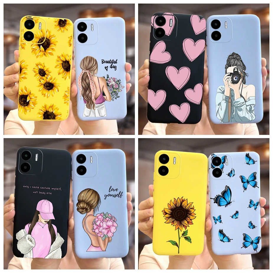 For Xiaomi Redmi A2 Cute Butterfly Cartoon Girls Cover Soft Silicone Phone Case For Xiaomi Redmi A2 Plus A2+ RedmiA2 Coque Shell