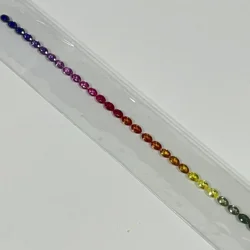 Rainbow Colorful Corundum Synthetic Gemstones for Necklace Making 4x6mm Oval Pear Stones Wholesaler Jewelry
