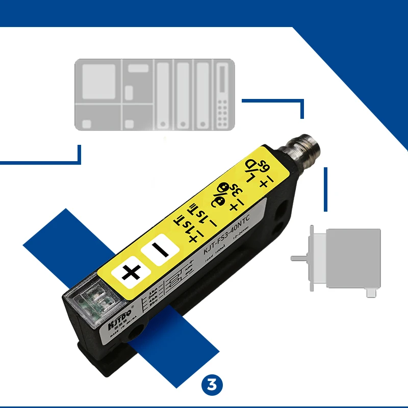 KJT-FS3- 40NTC Popular Product M8 4PIN Fork Optical Detection Label Sensor