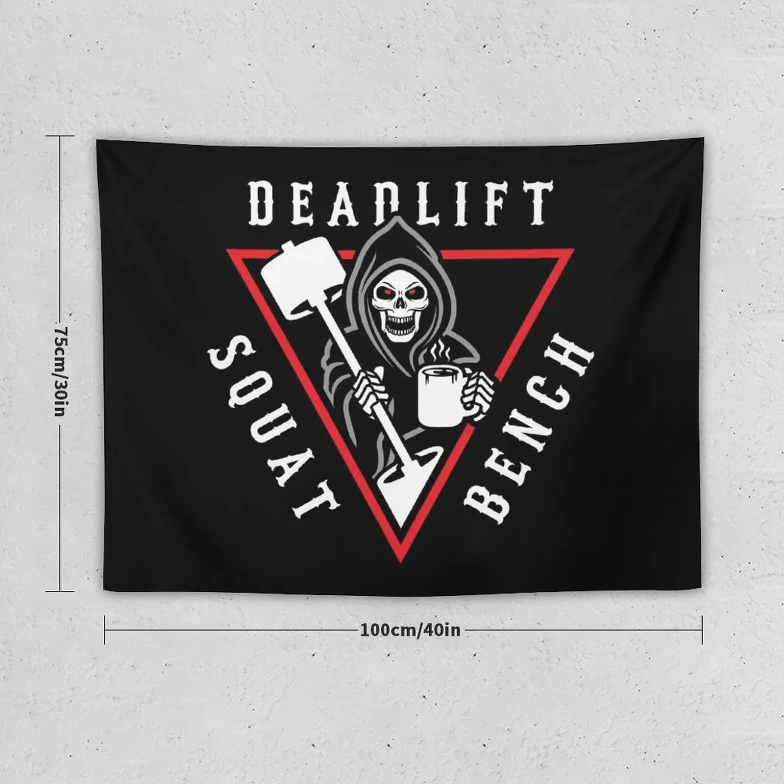 Squat Bench Deadlift Grim Reaper Tapestry Room Decore Aesthetic Home Decorating Tapestry