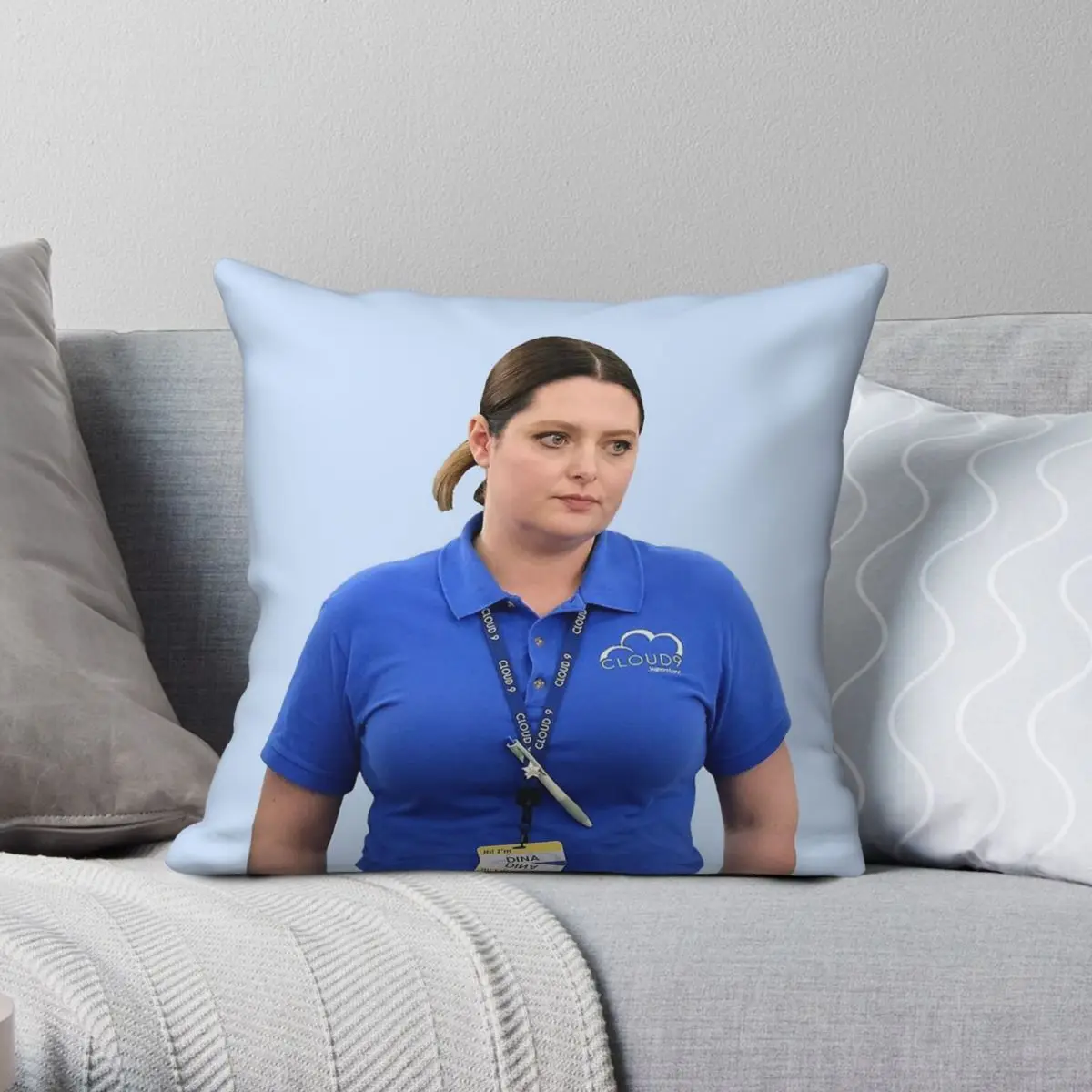 Superstore Tv Dina Fox Funda de almohada Poliéster Lino Terciopelo Patrón Zip Decoración Funda de cojín para habitación