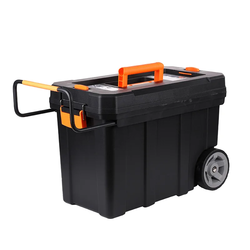 Portable Toolbox with Wheels Multifunctional Plastic Large Tools Organizer Boxes Electrician Hardware Storage Box