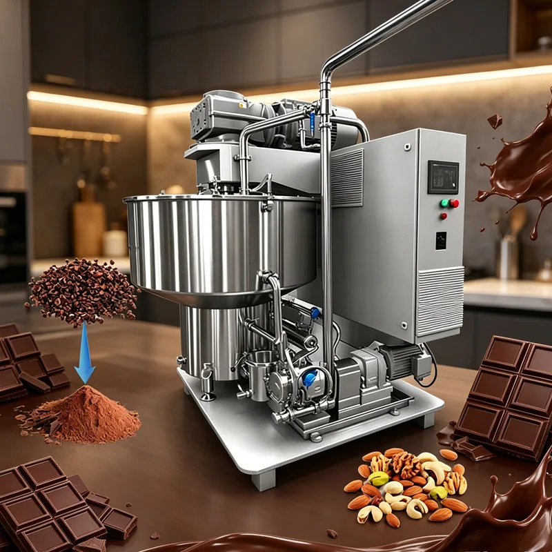 Chocolate Ball Mill Industrial Machine Cocoa Grinder Conching Refiner for Nut Butter and Chocolate Liquor Customized