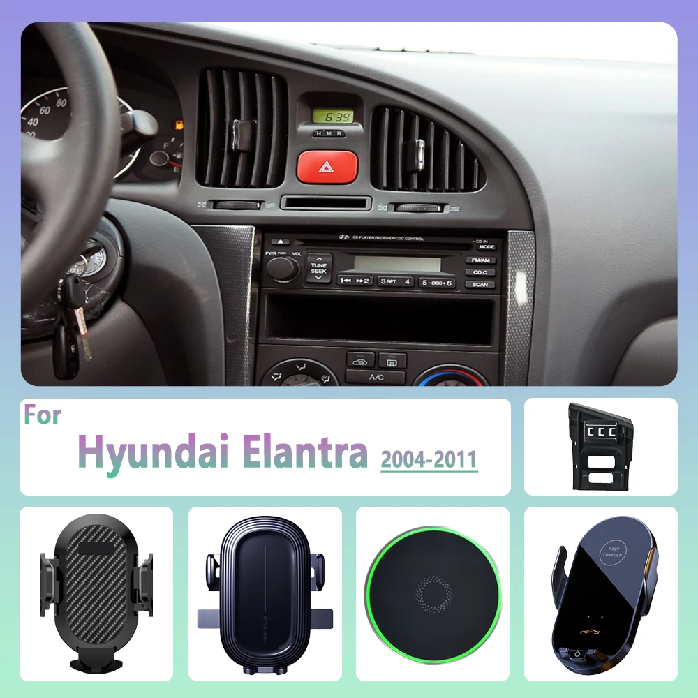 For Hyundai Elantra 2004 2005 2006-2011 Car Phone Holder Wireless Charging Magnetic Phone Holder Car Magsafe Support Accessories