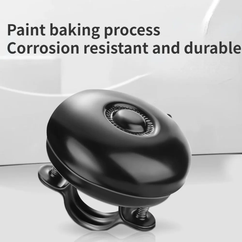 

120-decibel high-volume black iron bicycle bell - Modern and minimalist design, rust-proof and corrosion-resistant coating
