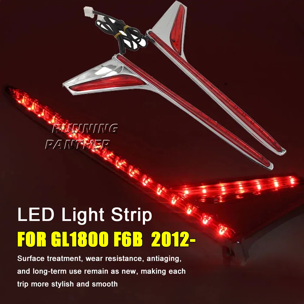 

Motorcycle Taillight Motor Rear Fender Tip Accent Vertical LED Run Brake Light Strips for Honda Goldwing GL1800 F6B Models 2012-