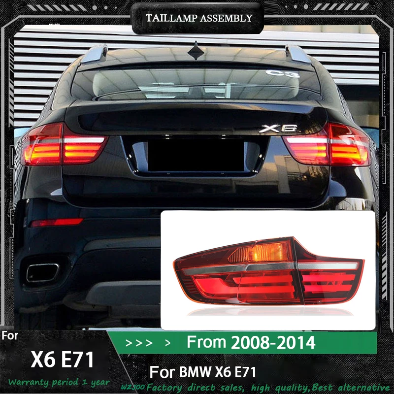 

Car Accessories Led Tail Lights for BMW X6 E71 2007-2014 Plug and Play Rear Lamps Brake Fog Signal Automotive Taillight Assembly