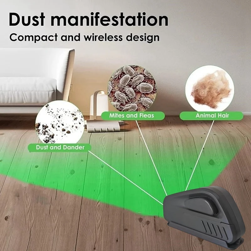 Vacuum Cleaner Dust Display LED Lamp Clean Up Hidden Dust, Pet Hair Vacuum Cleaner Accessories Green Light