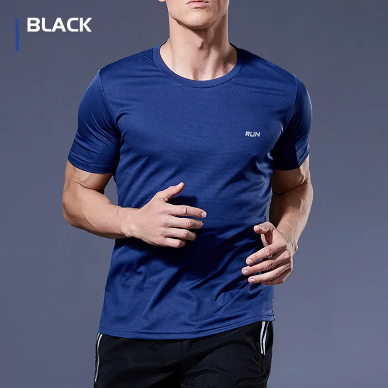 Multicolor Quick Dry Short Sleeve Sport T Shirt Gym Jerseys Fitness Shirt Trainer Running T-Shirt Men\'s Breathable Sportswear