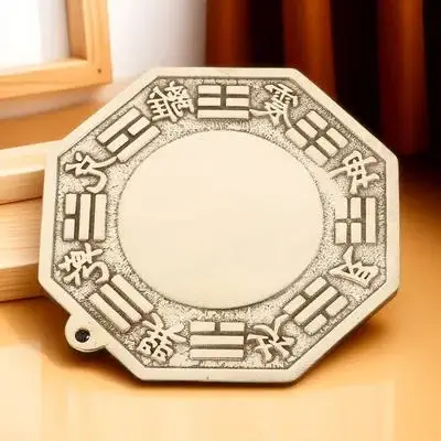 Miroir Bagua Convexe en Cuivre Pur, Artisanat Feng Shui pour l'Exorcisme des Mauvais Esprits, la Richesse, la Chance, Décoration Maison, Bureau, Magasin