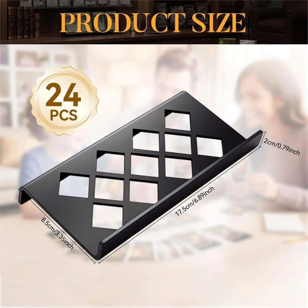 24 Pcs Trading Card Risers for Trade Shows, Display Cases, and Card Vendors,for Sports Cards & Trading Card Games