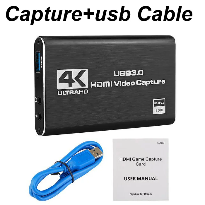 

Video Capture Card for Live Streaming 1080P 4K USB3.0 HDMI-Compatible Capture Card for Switch Game for PS4 Xbox Recording Box