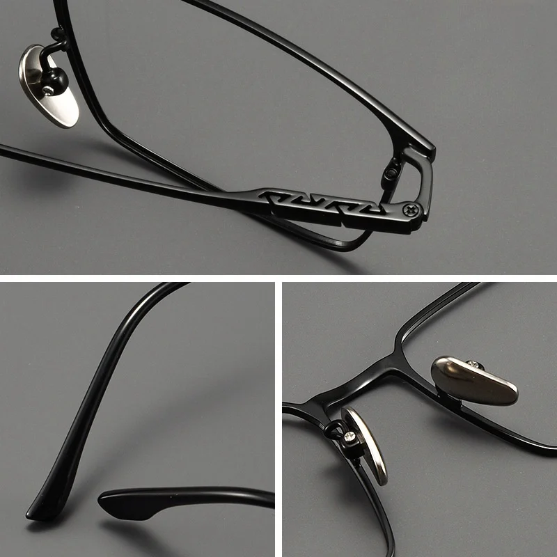 β Titanium Large Face Business Square Men\'s Glasses Frame Ultra-light Fashion Optical Prescription Men\'s Eyeglass Frame 86037