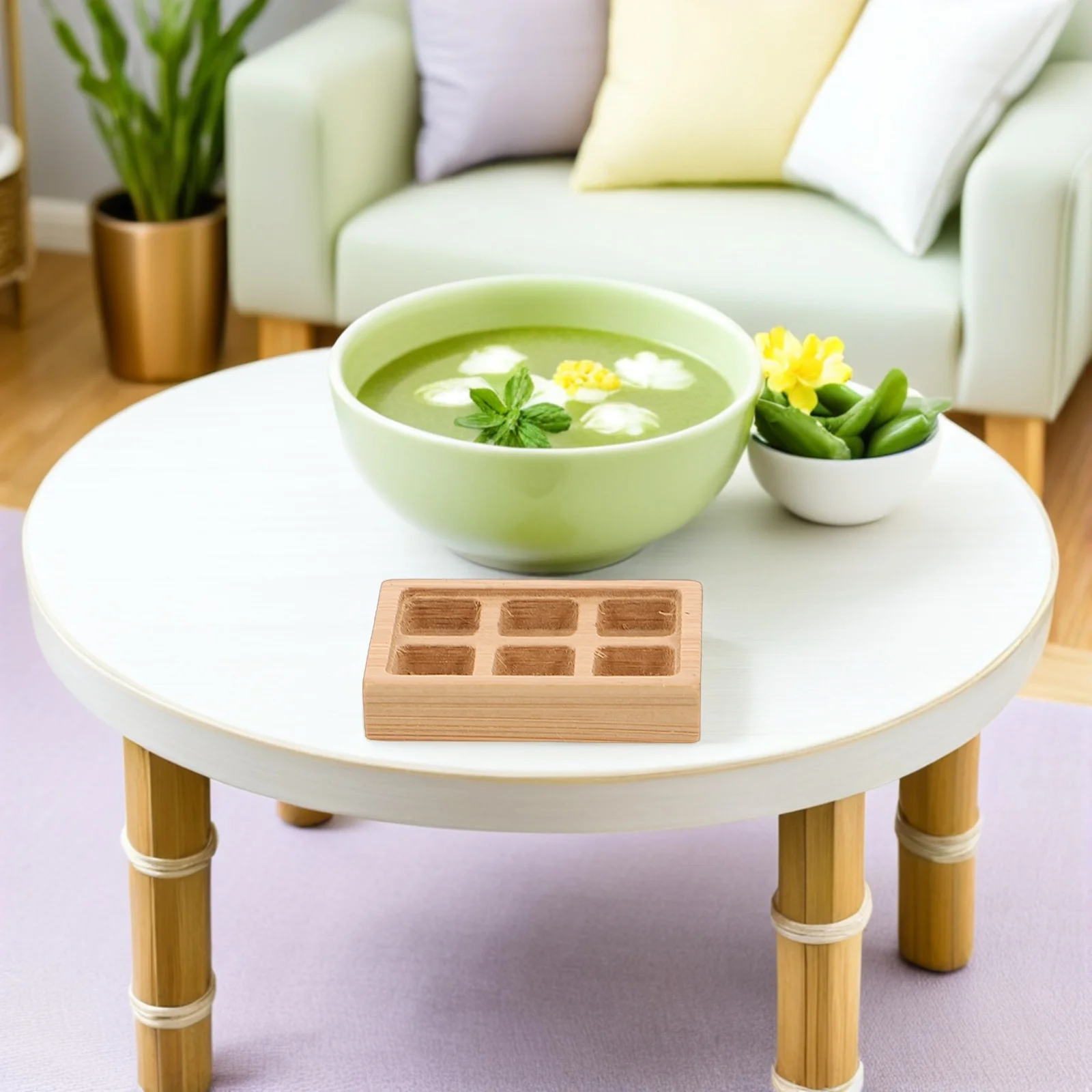 

Bamboo Sushi Plate Set Eco-Friendly Handcrafted Serving Tray for Japanese Cuisine Kitchen Dining Decor 12Inch