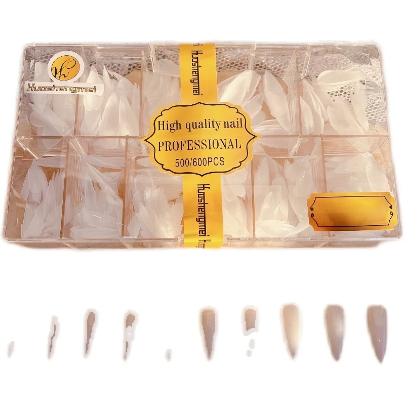 

Faionable New Arrival Matte Fini Nail Tips Long T-aped Invisible Design f Full Cover Waterdrop aped Nail Art Tools