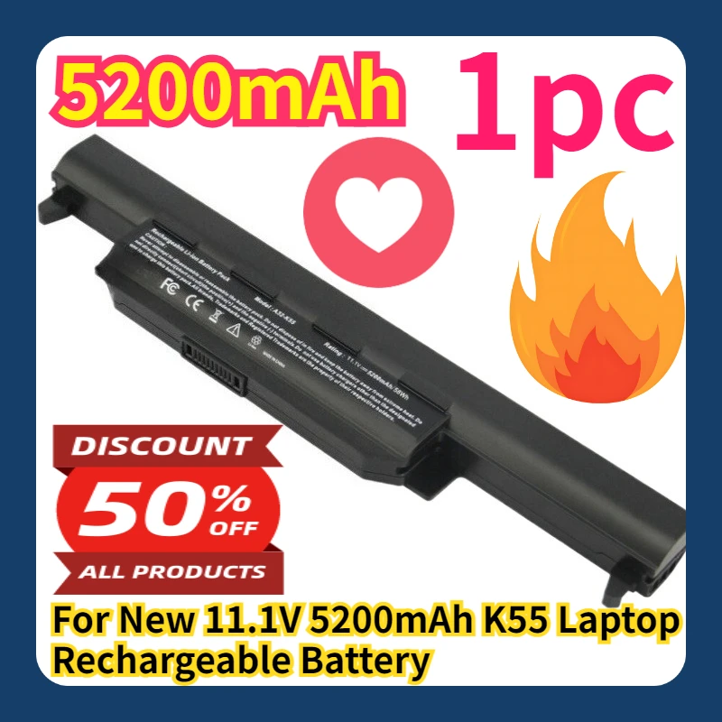 

For New 11.1V 5200mAh K55 Laptop Rechargeable Battery