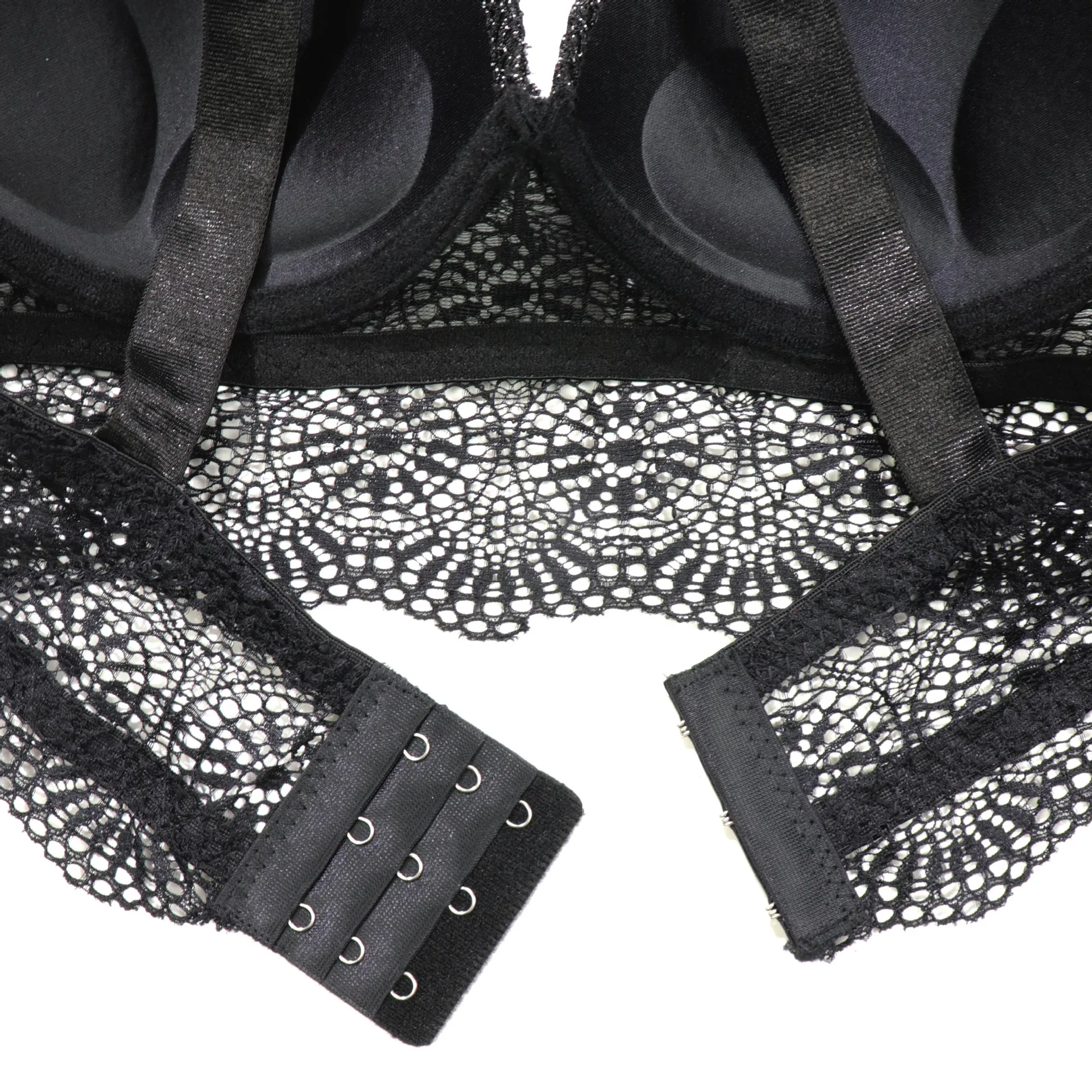 New Design Bras Fashion Women Underwear Flash Diamond Shoulder Strap Lace Push Up Three Quarters  Cup Summer Brassiere