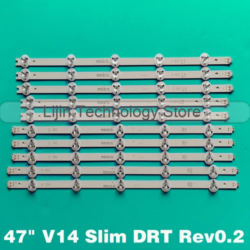 LED 백라이트 스트립, 47 인치 V14 슬림 DRT Rev0.2 1 L1 L2 R1 R2 타입 TX-47ASM651 6916L-1811A 6916L-1812A TX-47AS650 