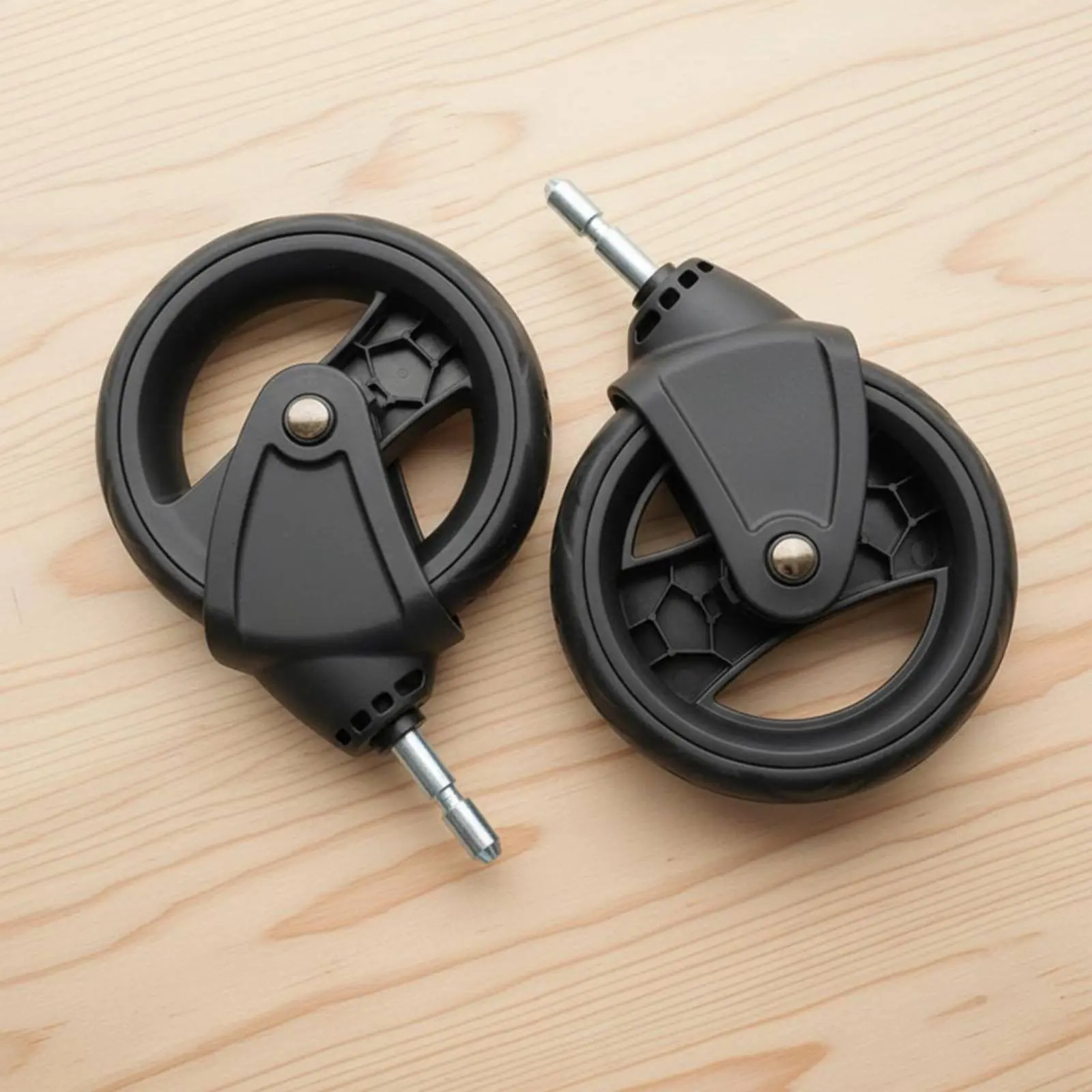 4 Pieces Stroller Replacement Wheel Wear Resistant Pushchair Wheel Replacement Vehicle Part Effortless Rolling Shock Absorbing