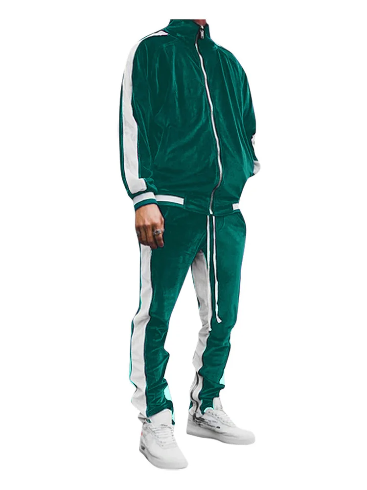 

Loose Long Sve Long Pants Sports Set for Men Color Comfortable Breathable Casual Sportswear Teenage Boy Autumn