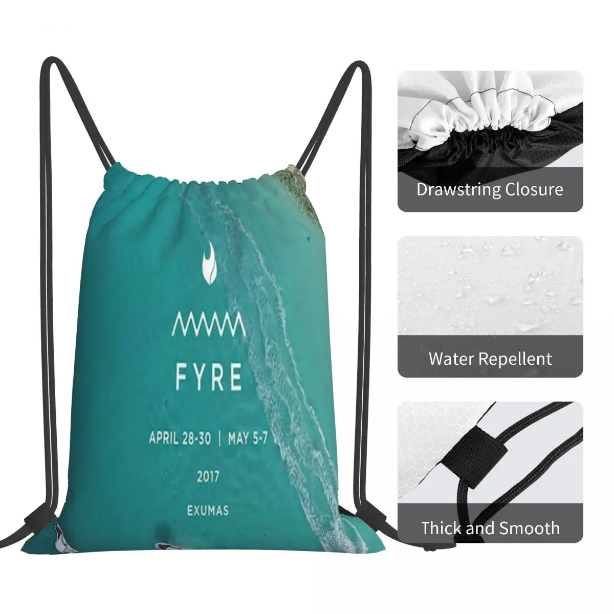 Fyre Pack Backpacks Fashion Portable Drawstring Bags Drawstring Bundle Pocket Sports Bag Book Bags For Travel Students