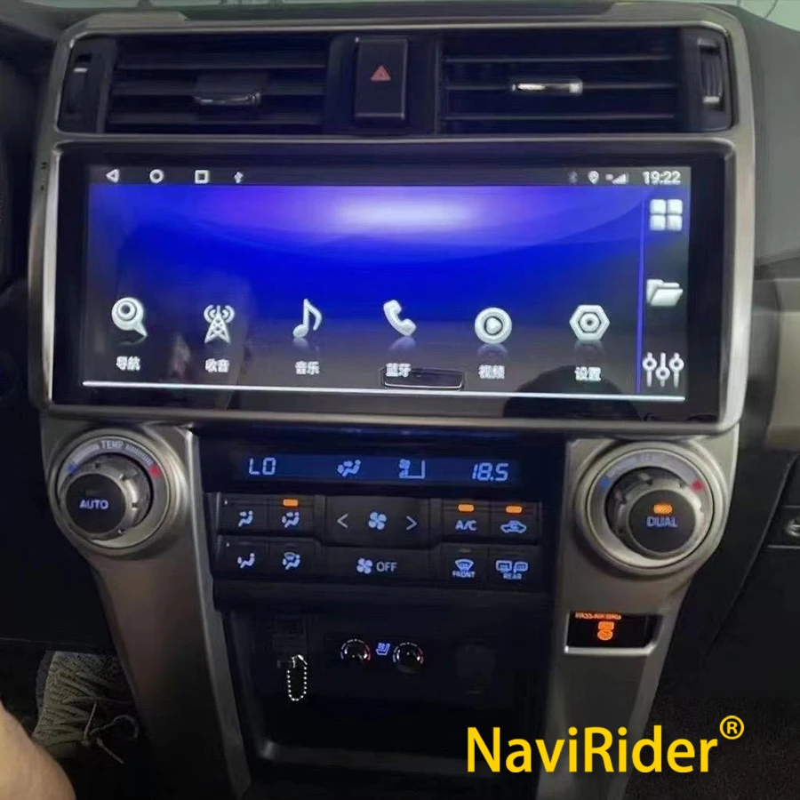 

12.3 Navirider Android 13 For Toyota 4 Runner 4Runner 2009-2022 Car GPS Navigation HeadUnit Multimedia Player Aircon Radio Tape