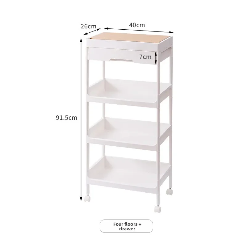 

Movable multi-layer trolley storage rack Kitchen storage rack Floor rack
