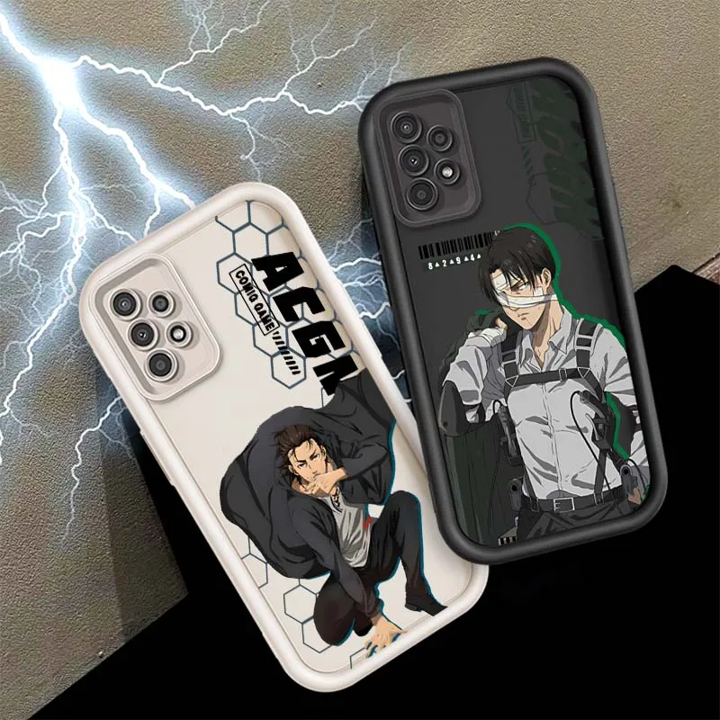 

Attack on Titan Catroon For Samsung A73 A72 A56 A55 A54 A53 A35 A32 A25 A23 A21s A14 A05 5G Eye Ladder