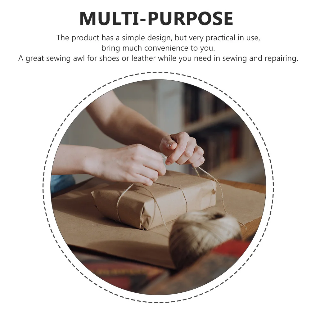 

2Pcs Stitching Awls for Scratch DIY Sewing Prickers Wood Handle Hole Punch Tool Craft Repair Supplies