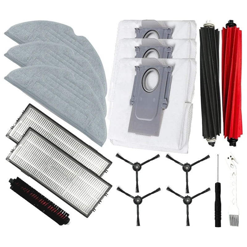 

1Set Replacement Parts For Roborock S8 Pro Ultra G20 Vacuum Cleaner Spare Parts Main Side Brush Hepa Filter Mop Cloth Dust Bags