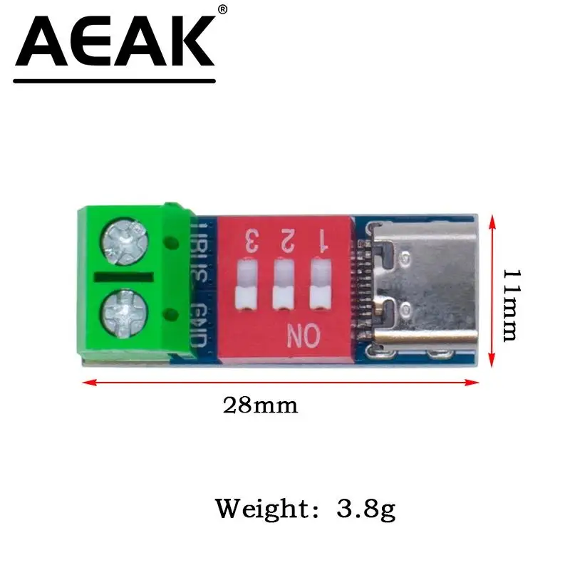 PDSink PD Decoy PD Fast Charging Test Board Adjustable Voltages 5V-20V Dial-code Adjustment Charge Connector AEAK