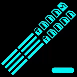 Orange Blue Green Luminous Car Window Button Sticker Door Window Lifter Switch Night Fluorescent Decals