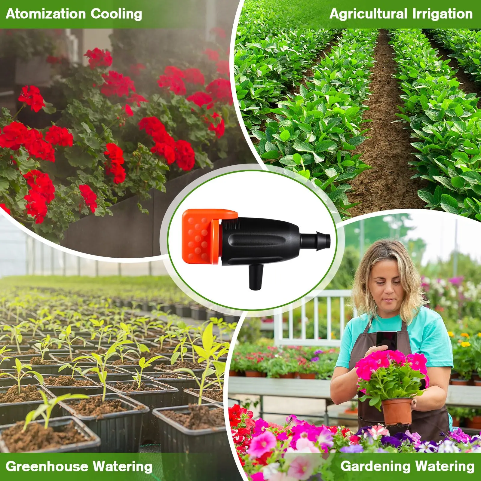 Adjustable Garden Irrigation Dripper 20 50Pcs Sprinkler for 4/7mm Hose Perfect for Home Succulents Plants Lawn Flower Bed Water view 6