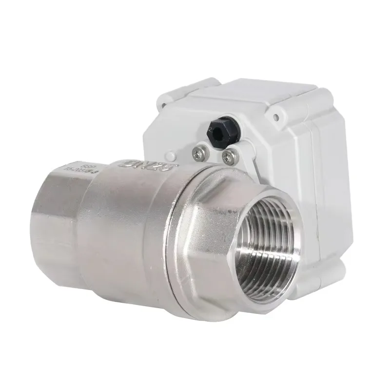 2 طريقة 1 بوصة DN25 الفولاذ المقاوم للصدأ صمام كرة الماء بمحرك DC12 DC24V