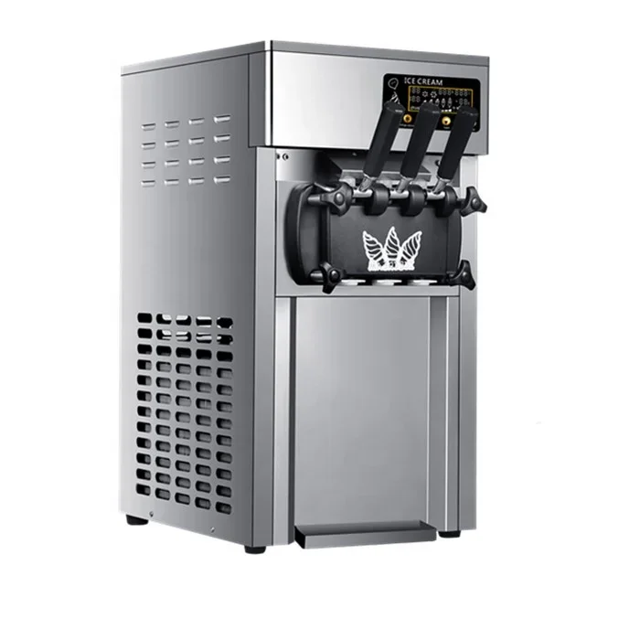 Snack Machine Commercial Soft Ice Cream Machine 3 Flavors Ice Maker Making Machine For Sale