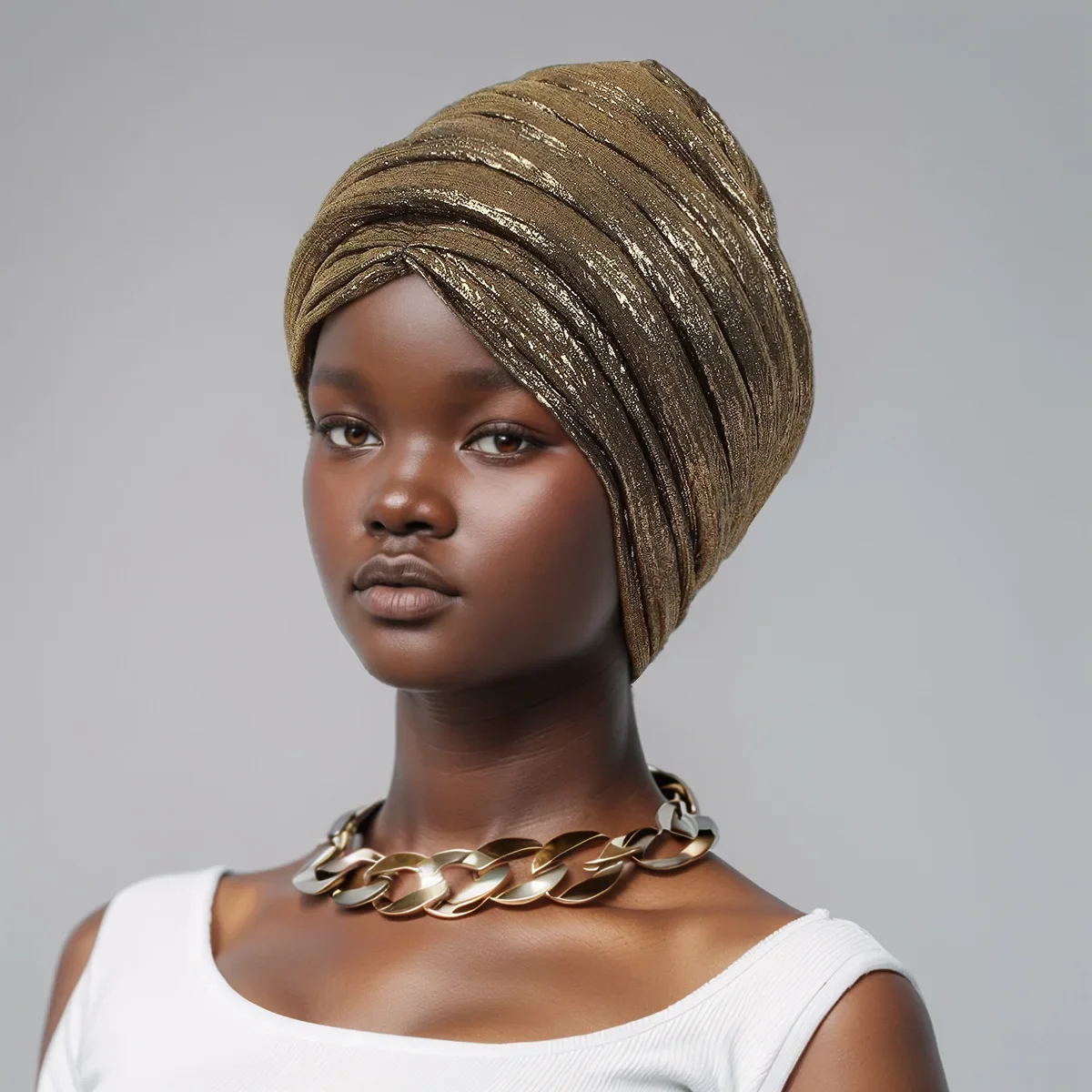 لامعة بريق المرأة الأفريقية قبعة عمامة جاهزة لارتداء نيجيريا السيارات Gele ربطة الرأس الإناث موضة بريق رئيس التفاف Turbante Mujer