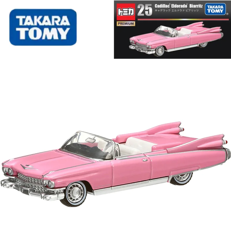 TAKARA TOMY TOMICA Black Box alloy die cast car model male toy TP25 Cadillac Convertible Coupe, a holiday gift for children.