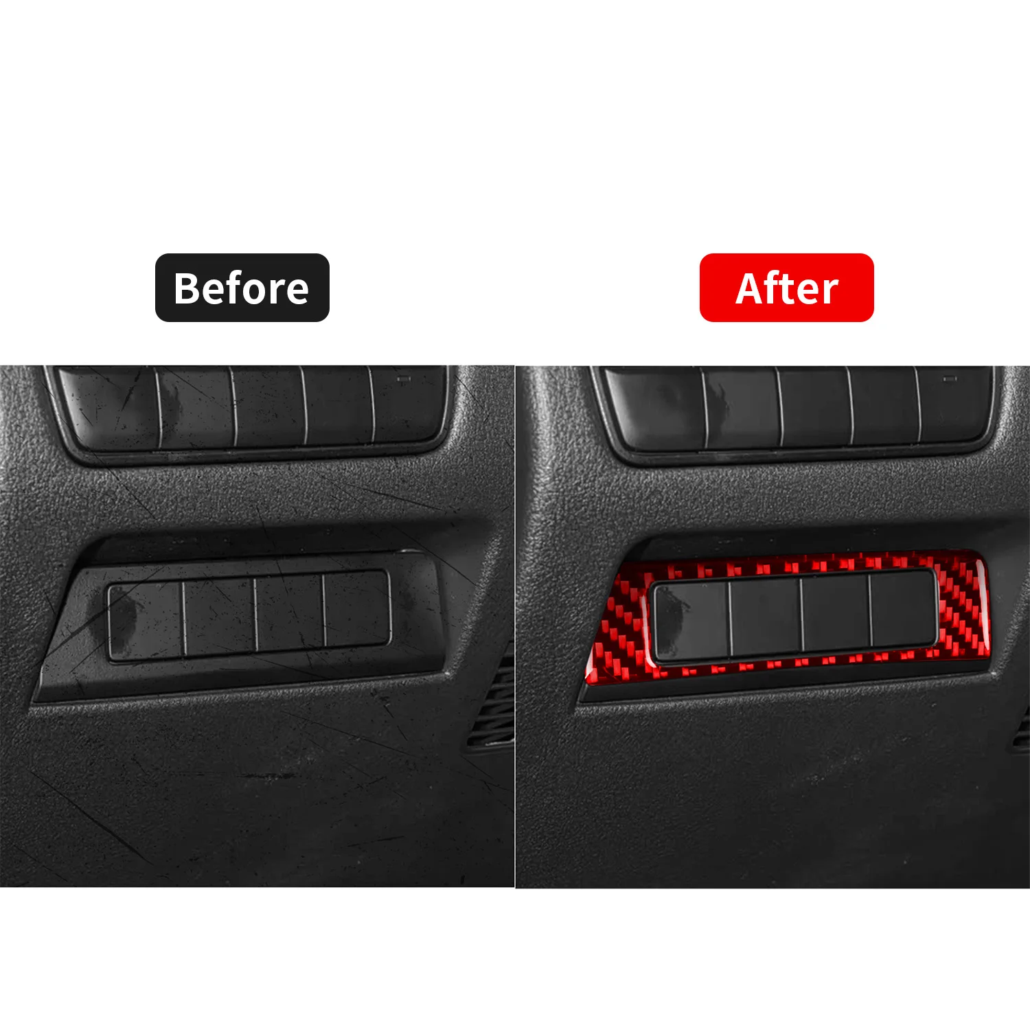 LHD! For Mazda CX-50 VA 2023-2026 ABS Carbon Fiber Headlight Switch Panel Frame Cover Trim