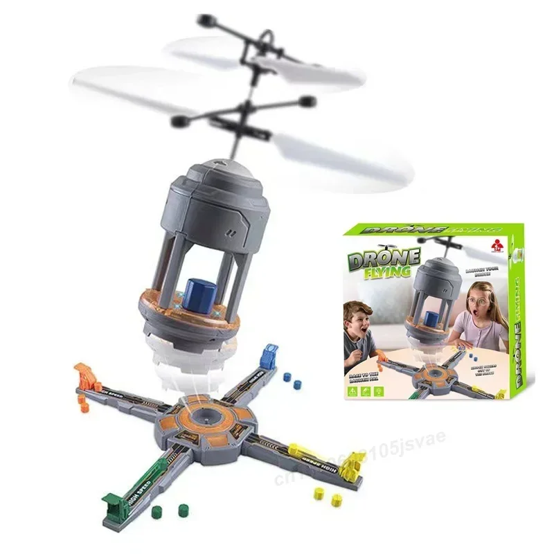 Neuartiges Fluchtbrettspiel mit Drohne im Inneren der Packung für 2-4 Spieler. Lustiges fliegendes Drohnen-Tischspiel. Snap The Drone Family Game Geschenk