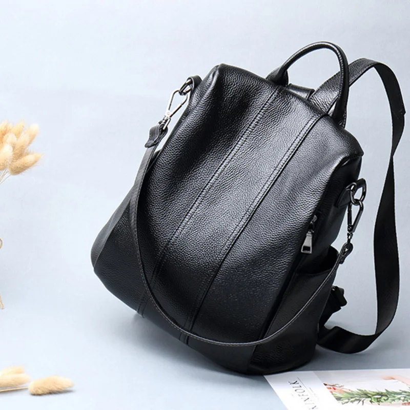XMESSUN New Soft Leather Backpack Bag for Women,Fashion Brands High Quality Female Double Shoulder Large Capacity Travel Bag