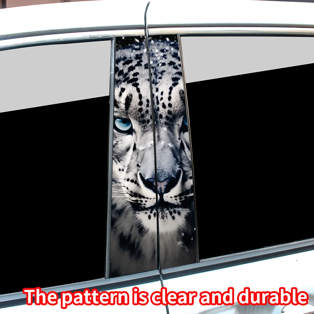 Tiger Car Stickers Auto B Pillar Waterproof Sunscreen Decoration Cover Scratches DIY Car Doors Pillar Vinyl Decals Accessories