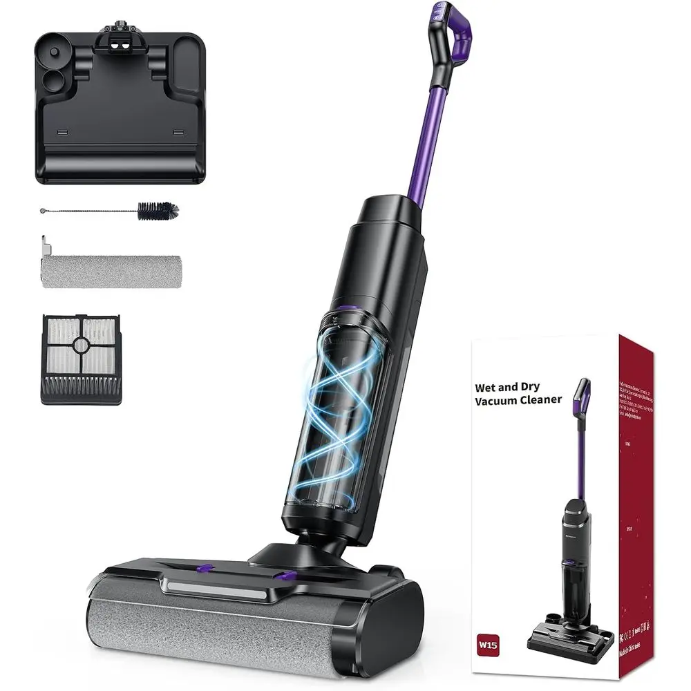 Odkurzacz do pracy na sucho i mokro, 45 minut pracy, obszar czyszczący 2583 stóp kwadratowych, odkurzacz bezprzewodowy, odkurzacz i mop bezprzewodowy w jednym, Se