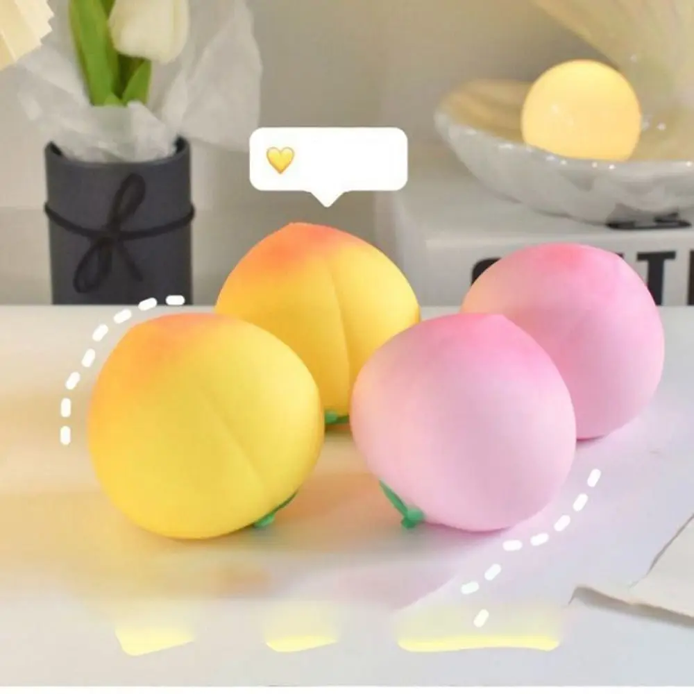 Flexible Material Peach Squeeze Ball Decompression Slow Rebound Peaches Pinch Music Comfortable Touch Durable Yellow Pinch Music