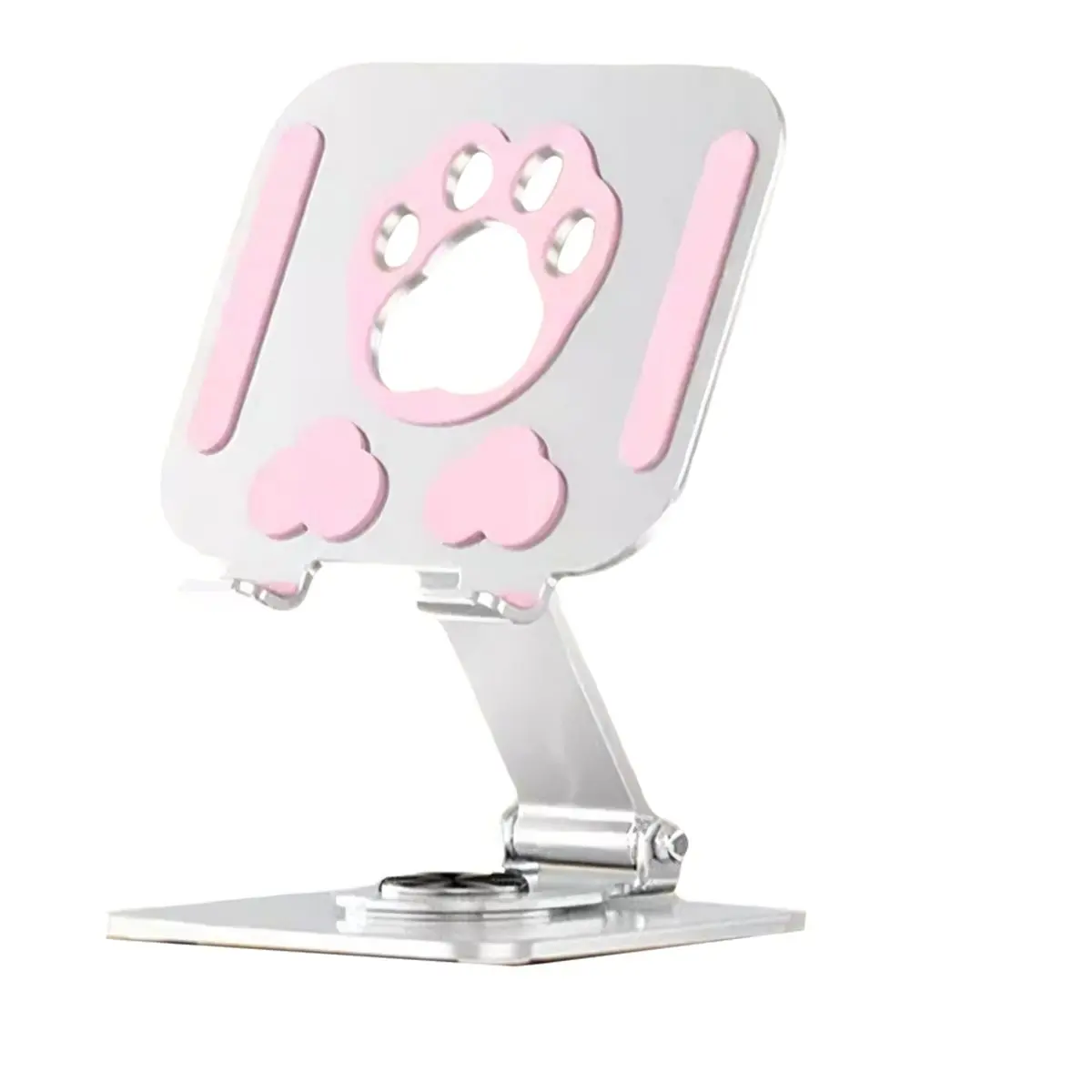 FLASH SALE-Multifunction Phone Tablet Desk Stand 360° Rotating Foldable Holder for Live Streaming Tablets Smartphone White