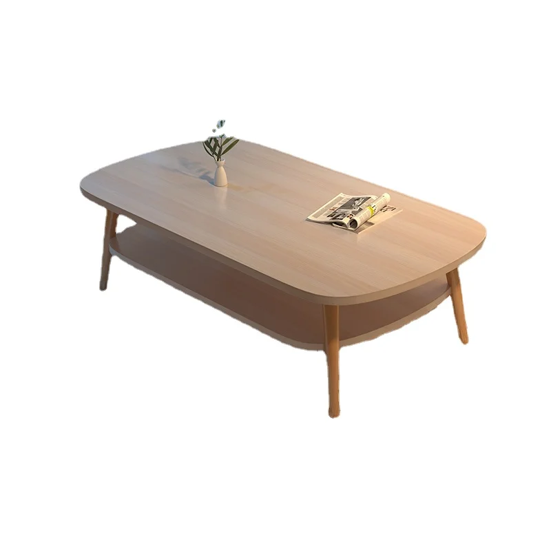 

Fashion Unique Minimalist Tea Table Living Room Nordic Luxury Small Space Coffee Table Home Wooden Legs Salontafel Ornaments