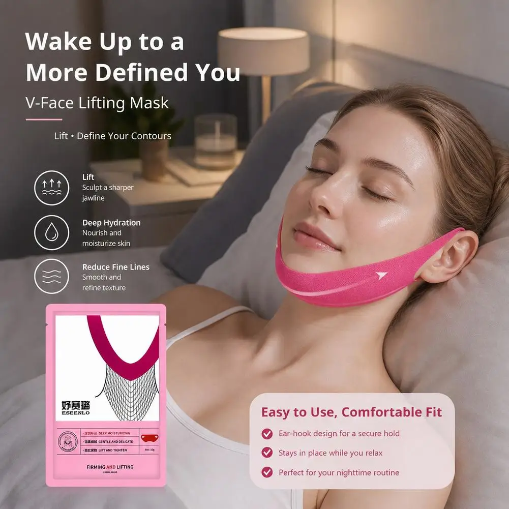 V-Shape Face Lifting Mask Hydrating Moisturizing Patches for Double Chin Cheek Care Mask Lifting Mask Chin Cheek Lift Up Bandage