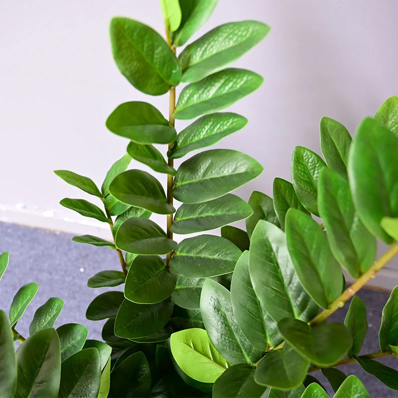 40-70cm Fake Ficus Tree Artificial Money Leaf Plants Plastic Banyan Leaves Real Touch Zamioculcas Plants For Home Shop Decor